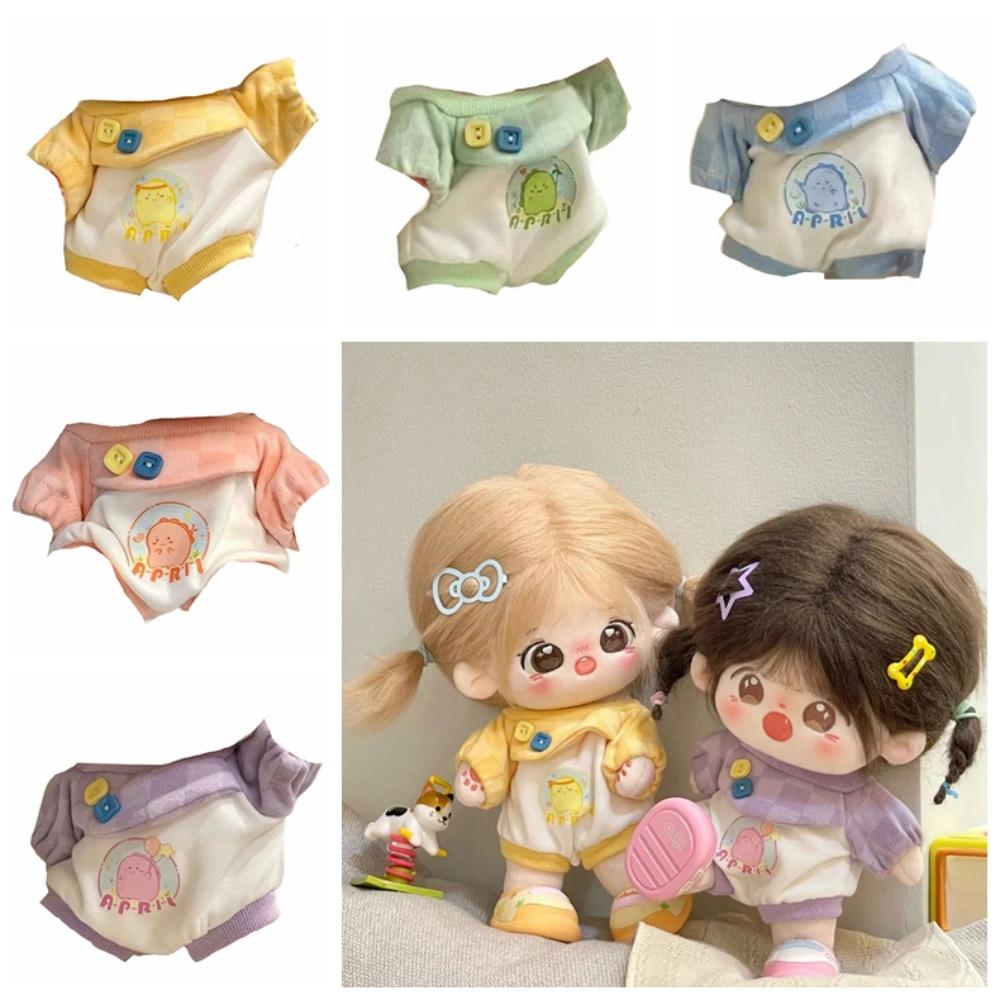 Jumpsuit Baumwollpuppenkleidung Outfit Plüschpuppenkleidung 20cm Baumwollpuppenkleidung Kindermädchenspielzeug
