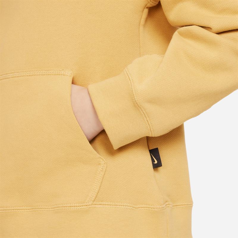 Nike Solid Color Hooded Sweatshirt Kids Sweatshirts Beige DX5132-725