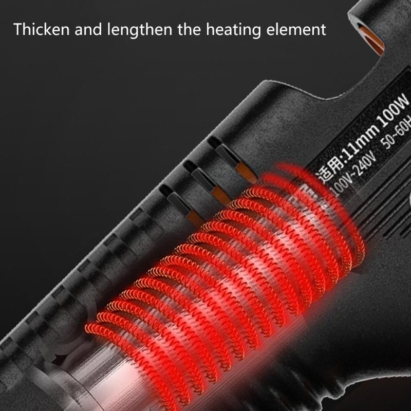 Temperature Resistant Copper Nozzle Mini Rechargeable Glues Guns Kit Suitable For Quick Home Repair 11mm Stick Capacity