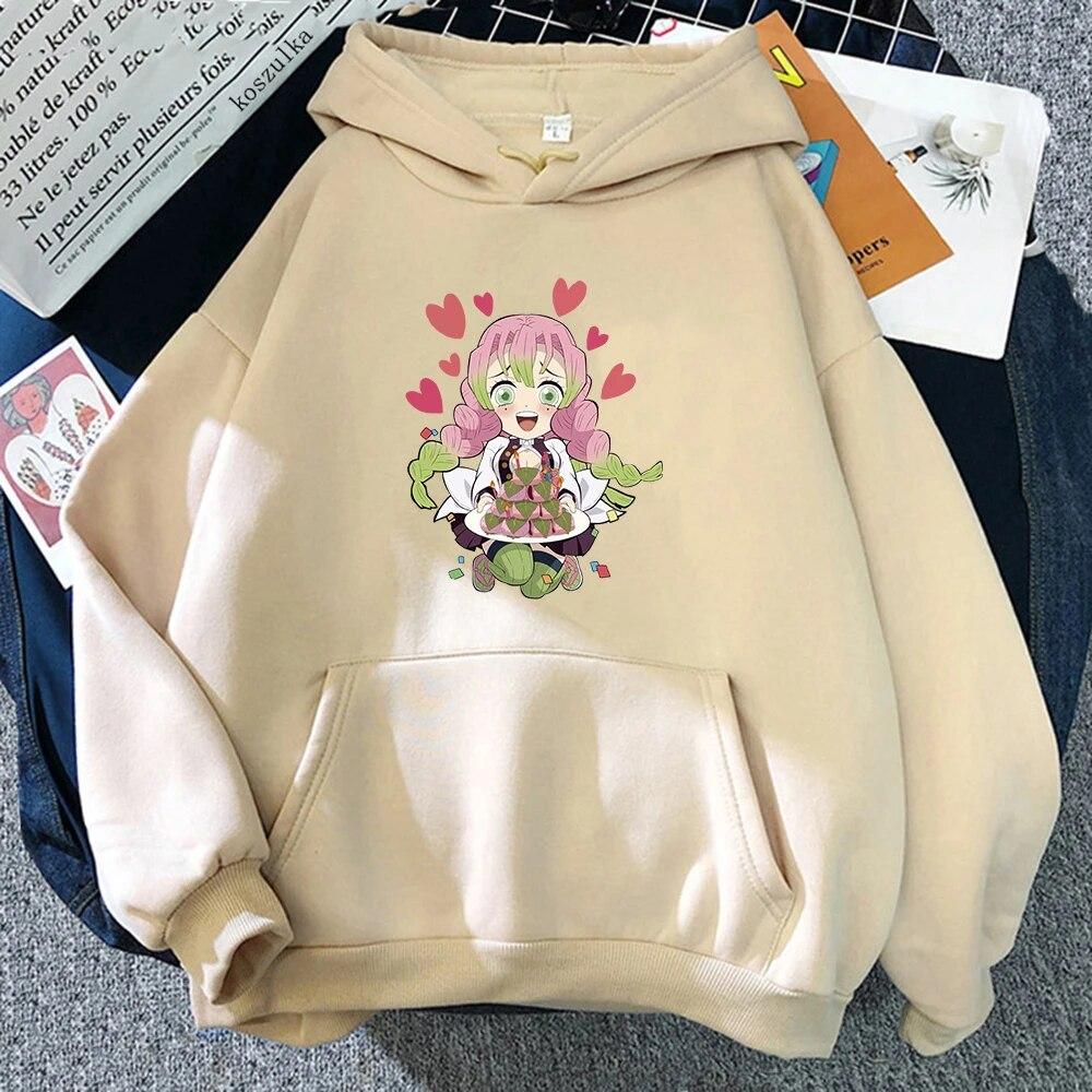 

Толстовка с капюшоном Demon Slayer Kimetsu No Yaiba, женская/унисекс, Mitsuri, толстовки с капюшоном на день рождения Kawaii, унисекс, эстетичная толстовка с капюшоном, топы