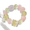 13-16Mm Large Particle Natural Lemon Citrine Madagascar Rose Quartz Bracelet
