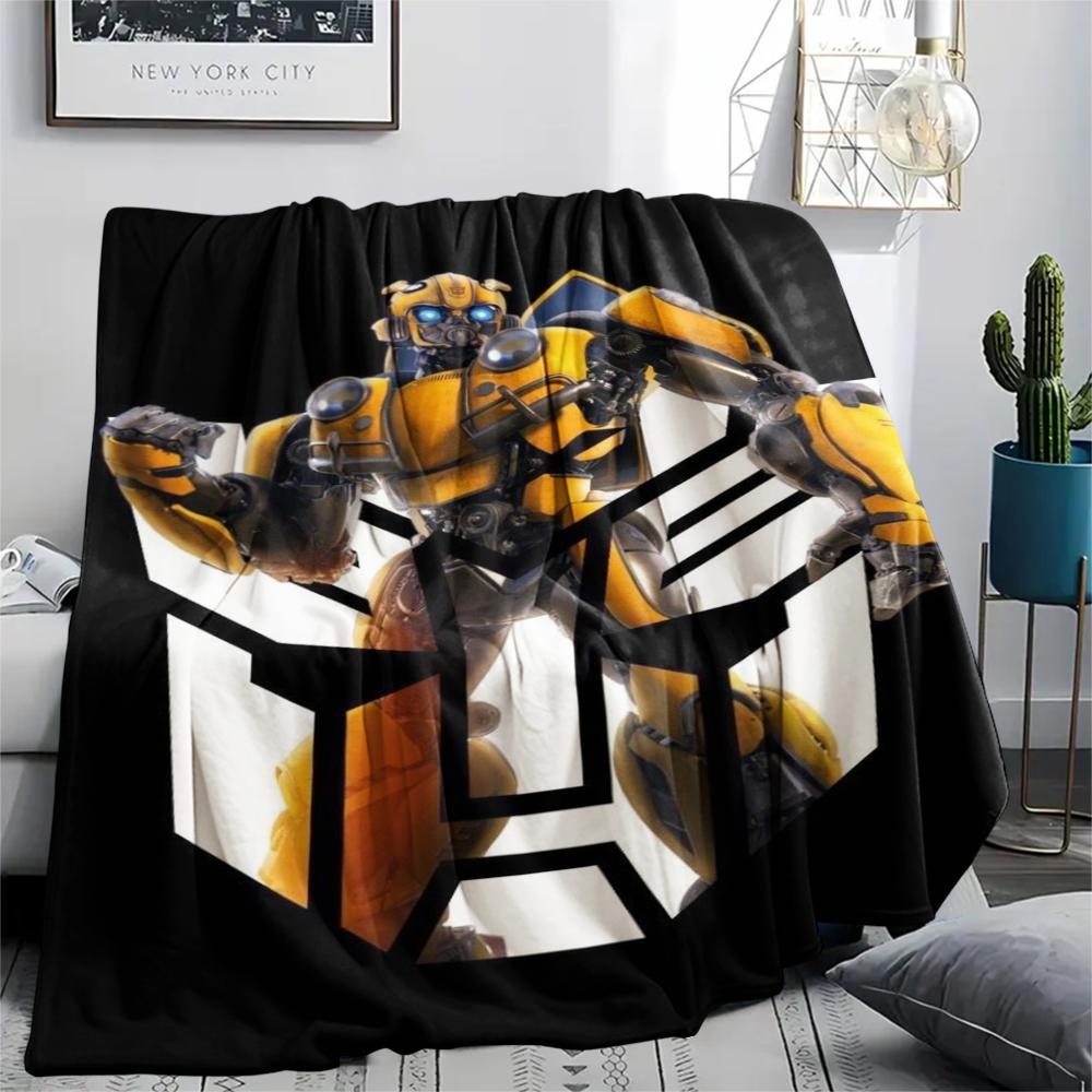 1Pc Bumblebee Print Flannel Blanket, High quality Comfortable for All Seasons, Home Decor, Warmth and Comfort, Perfect for Christmas Gifts