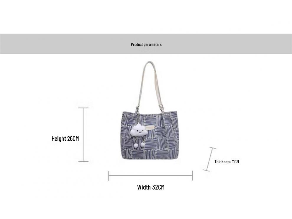 Korean Fashionable Canvas Large Tote Bag for Women - 2025 New, Versatile, Large Capacity Shoulder Bag, Perfect for Autumn and Winter.