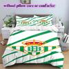 Team football Pattern Bedding Quilt Set Quilt Cover Pillowcase Home Decoration Birthday Gift (1 * duvet cover + 2 * pillowcase, without core)