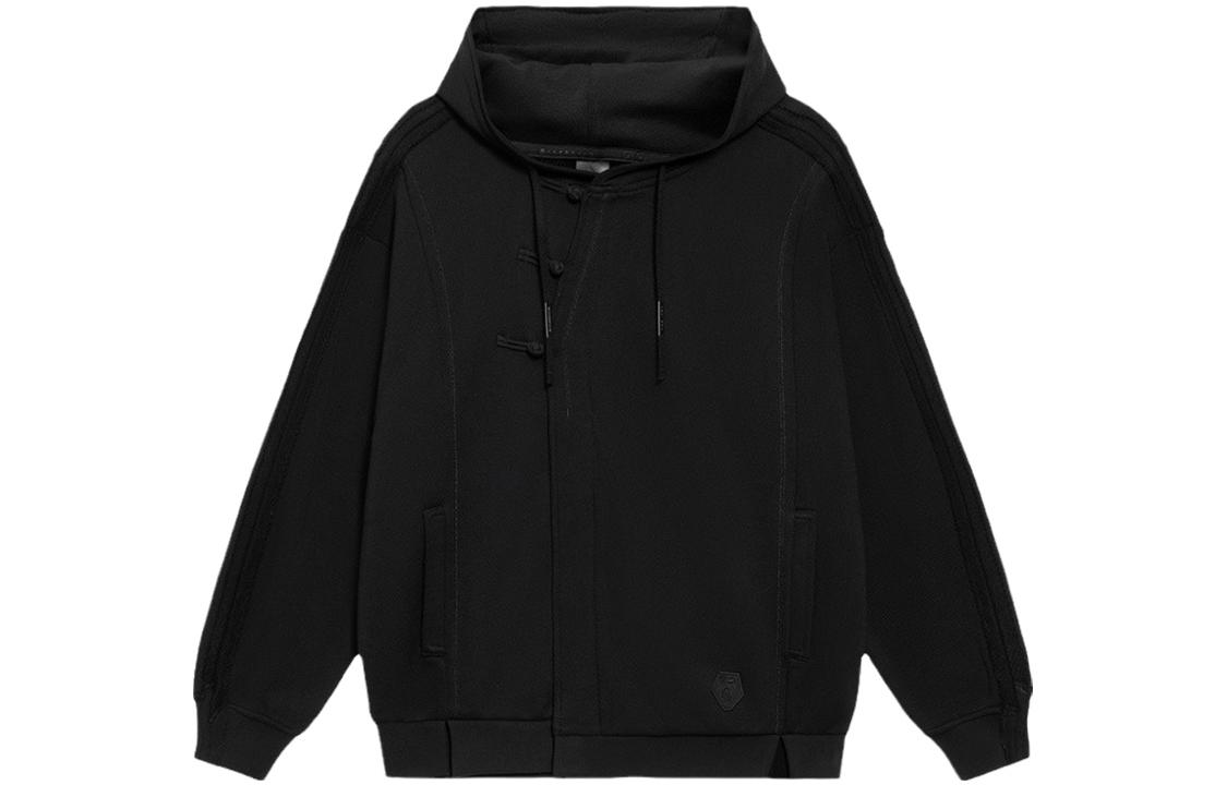 Li Ning Sweatshirts Men s Black Hooded Moderate Regular AWDS297-3 XXL