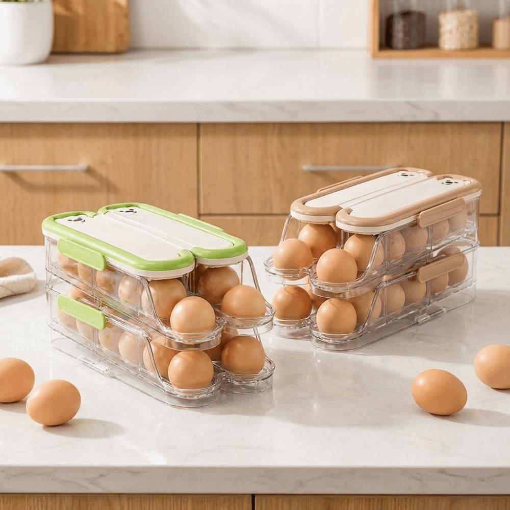 Food Grade Automatic Rolling Egg Container Refrigerator Egg Rack Refrigerator Storage
