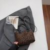 Fashionable Leopard Shoulder Bag Crossbody Handbag Matte Single Strap Handbag Versatile Design for Young Adults