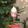 New Year Cute Cartoon Electroplated Plastic Christmas Hanging Ornament Xmas Tree Decoration Pendant for Holiday Festival Decor