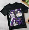 Frieren: Beyond Journey's End Fern Character Collage T-Shirt, Unisex Fantasy Anime Fan Streetwear Tee, 100% Cotton Casual Oversized Top