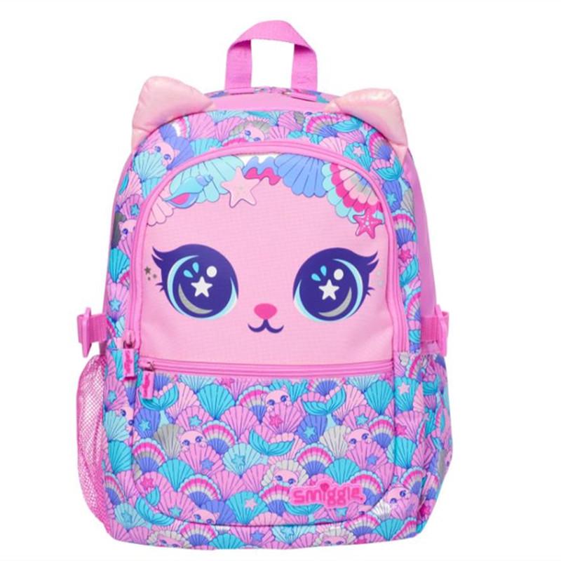 Smiggle Modrý Školní Batoh s Dvojitými Ramenními Popruhy pro 1.-6. třídu - Velký, Dekompresní, Multifunkční Batoh
