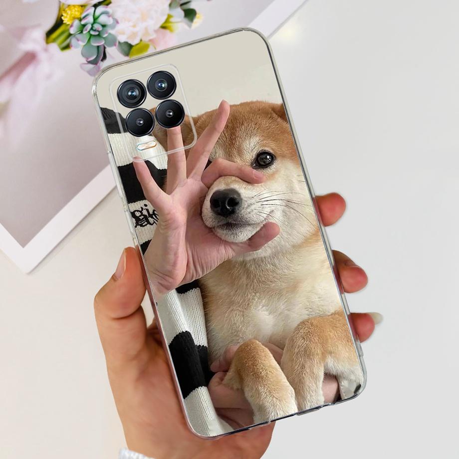 For Realme 8 8i 8Pro 4G 5G Phone Case Clear Soft TPU Silicone Back Cover Cool Cartoon Girly Bumper On Realme8 8 Pro Slim Coques
