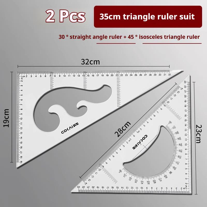 Triangle Ruler Measurement Tool Isosceles Triangle Hand-drawn Triangle Board Professional Square Protractor Woodworking Tools