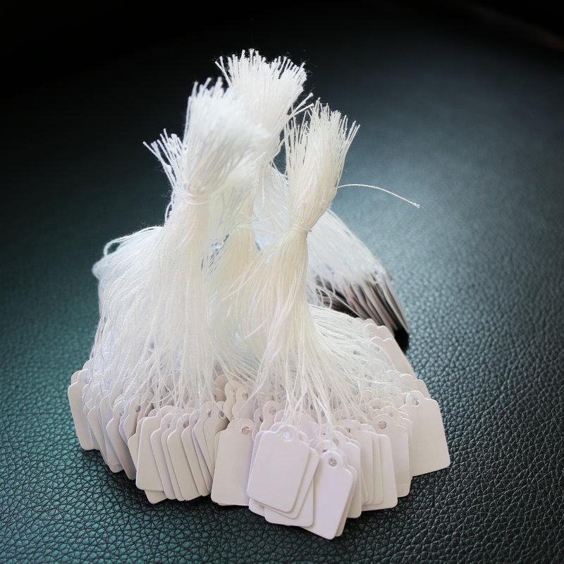 500-Piece Cotton Thread Paper Labels for Jewelry & Gifts