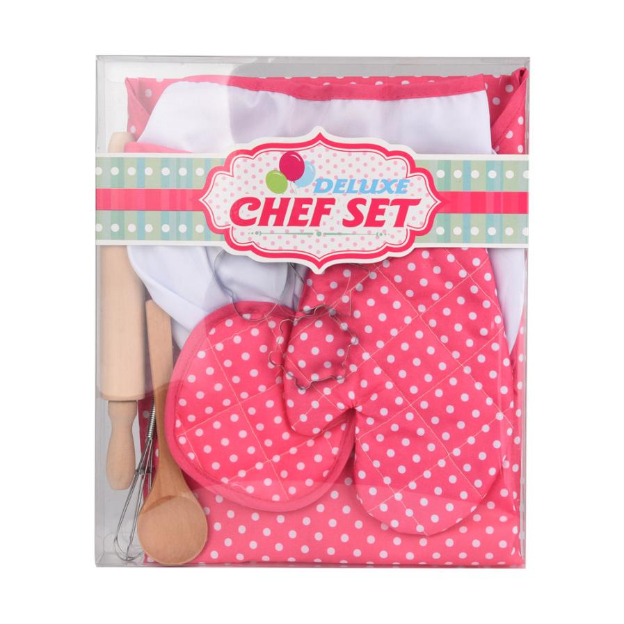 Kids Cooking And Baking Set - 11pcs Kitchen Costume Role Play Kits Apron Hat Funny Toy for Children