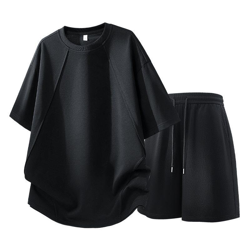 2026 Men's Fashion Deconstructed Short-Sleeved T-shirt & Casual Shorts Sportswear Set