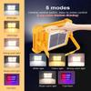 5-Colors Adjustable Emergency Solar Light Ip68 Waterproof Solar Led Flood Light With Panel