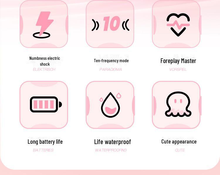 ROSELEX Laurex Pink Vibrating Octopus Breast Massager Masturbator