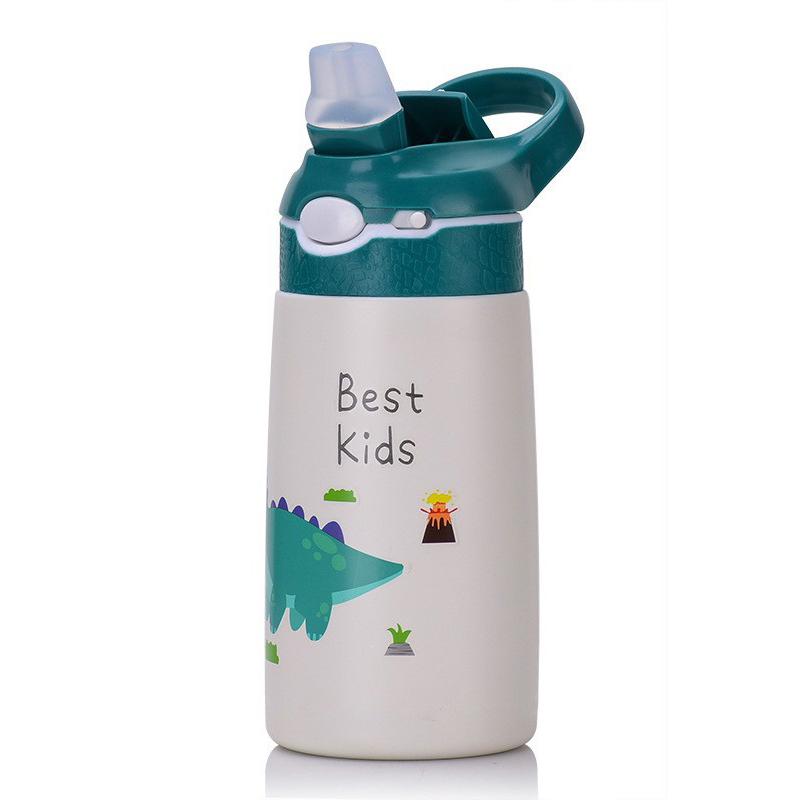 

400 мл детская термобутылка для воды с мультяшными животными, детский термос из соломы с уткой, термосы из нержавеющей стали 316, термочашка 400ml
