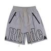 American Streetwear RHUDE Letter Knit Shorts Loose Fit Casual Hip Hop Style