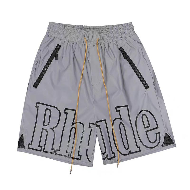 American Streetwear RHUDE Letter Knit Shorts Loose Fit Casual Hip Hop Style