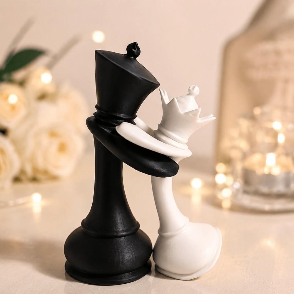 3D Printed Chess Statue Home Decoration Desktop Ornaments King And Queen Statue Gift