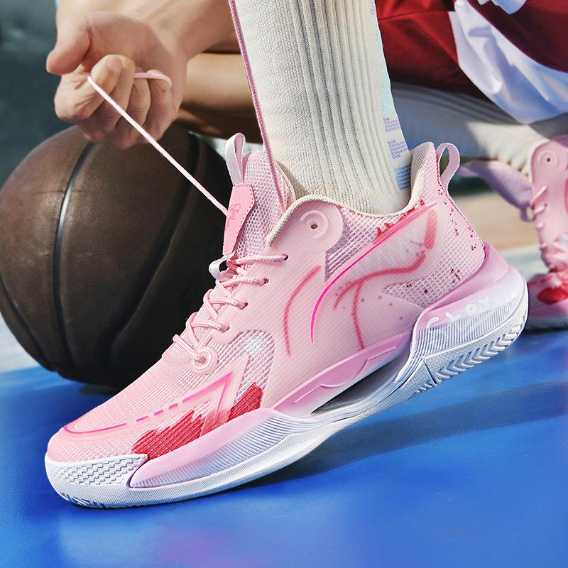 Guochao Ultra-light Mesh Breathable Luminous Trend Basketball Shoes Men's and Women's Versatile Shock-absorbing Wear-resistant Non-slip Casual Sports