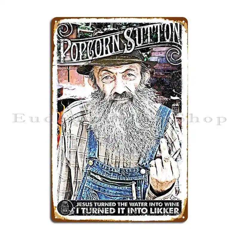 Самогон Попкорн Саттон Металлическая Табличка Паб Настенная Роспись Создать Винтажную Роспись Жестяная Вывеска Постер 20x30cm