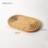 Creative Wavy Bamboo Tea Tray Irregular Ins Style Decoration Aromatherapy Serving Plate for Bread Fruit Dessert