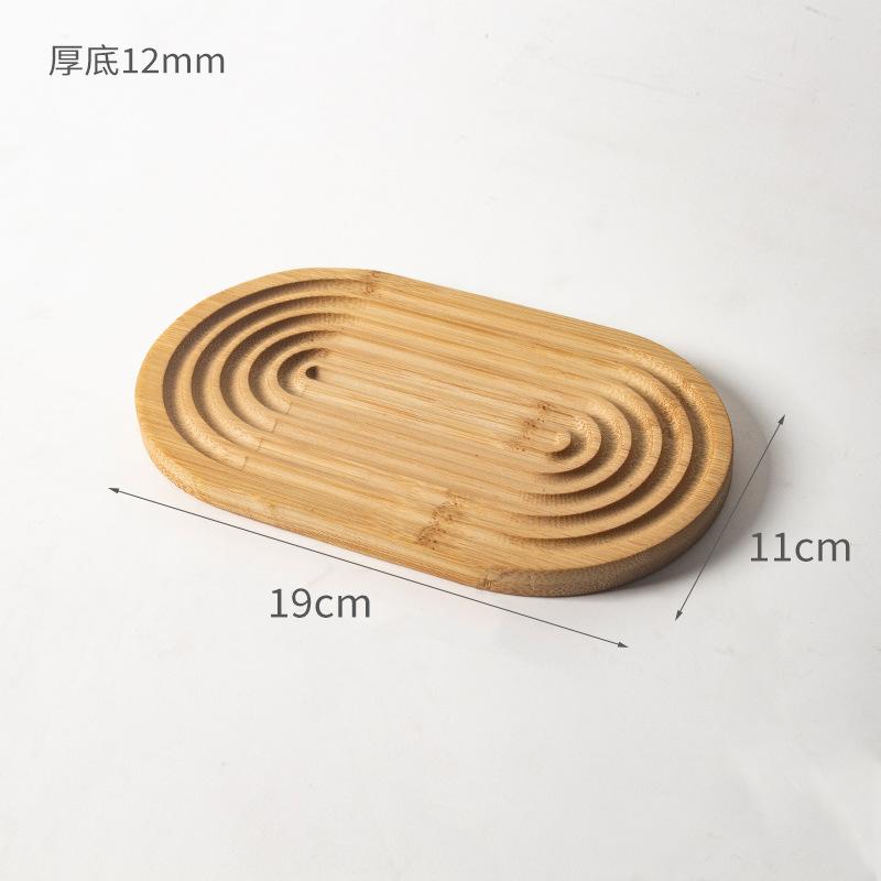 

Creative Wavy Bamboo Tea Tray Irregular Ins Style Decoration Aromatherapy Serving Plate for Bread Fruit Dessert