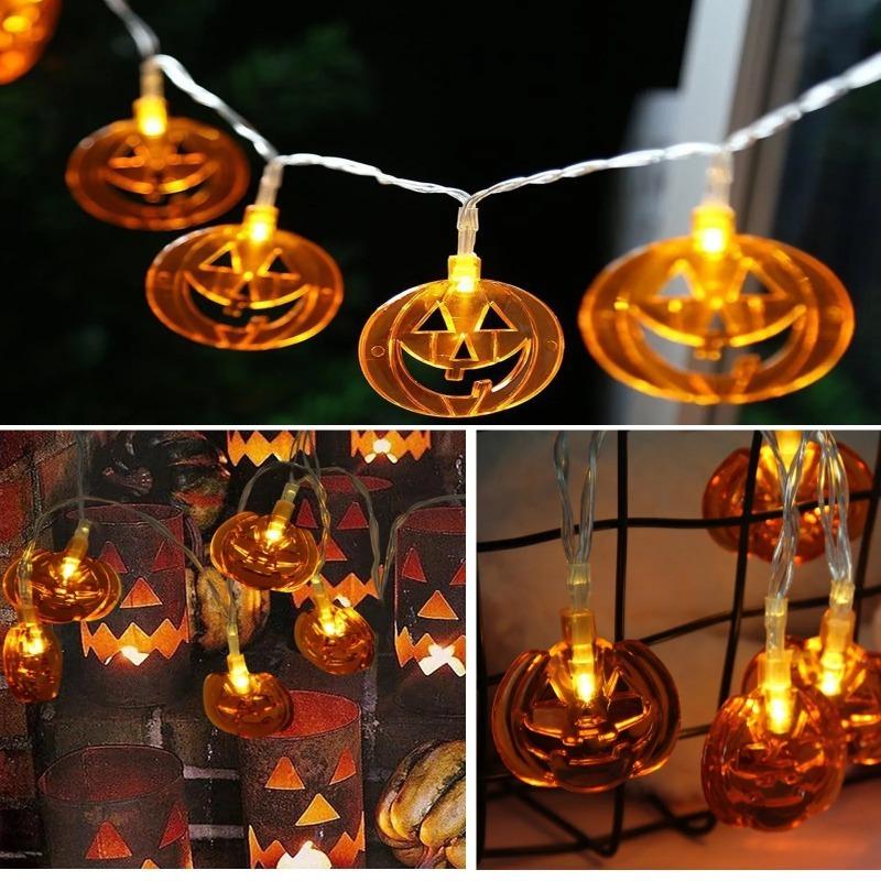 LED Light String, Halloween Ghost Lights, Festive Party Atmosphere Decoration, Glowing Ghost Ghost Festival Scene Arrangement