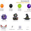 Bonropin 175pcs Halloween Balloon Garland Arch kit with Black Orange Green Purple Balloons Spider Balloons Halloween Foil Balloons for Halloween