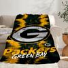 Green Bay Packers Logo Portable Blanket/Soft Blanket Bedding Blanket Suitable for Travel Camping Living Rooms Offices Sofas Fan Gifts