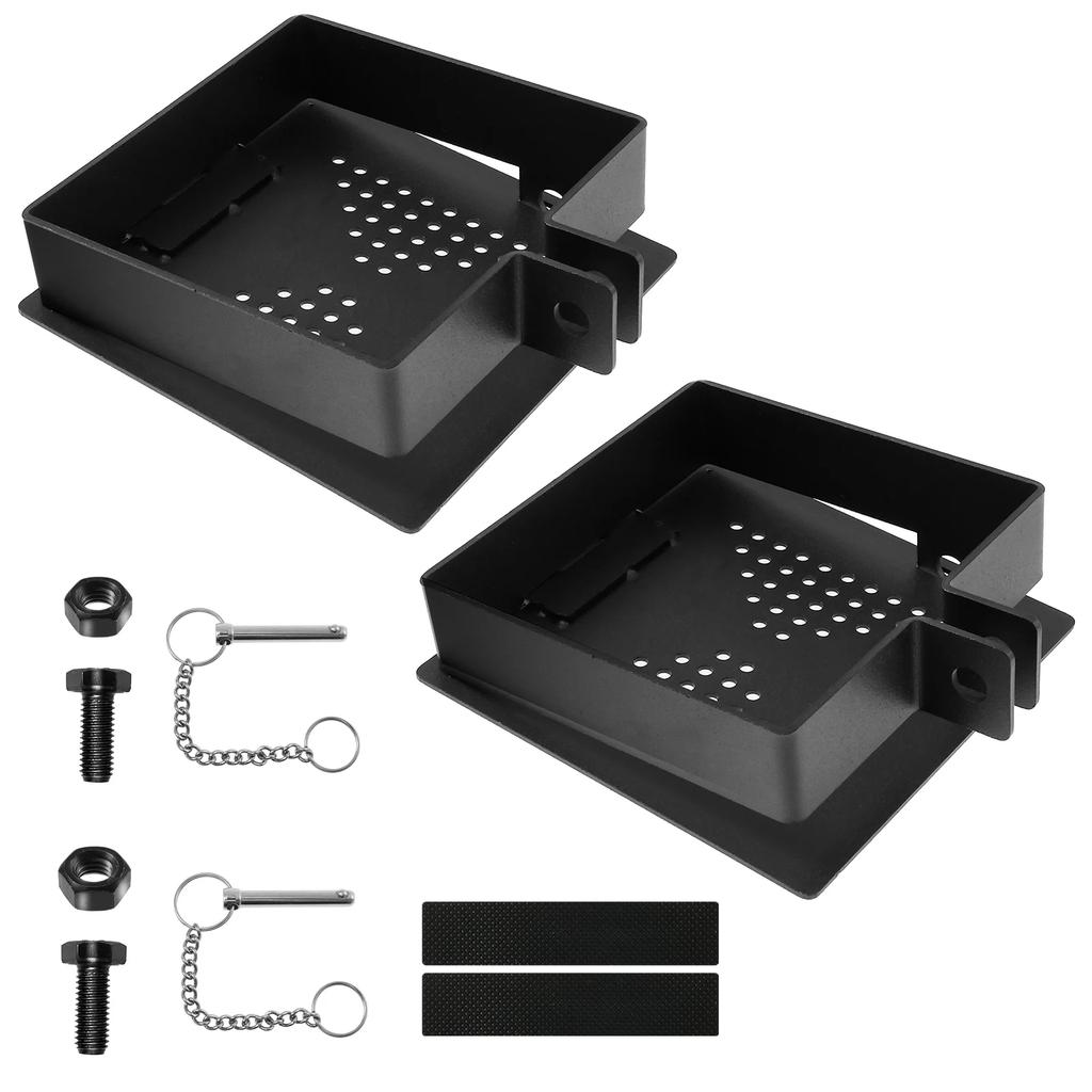 2Pcs Metal Bumper Cover RV Bumper Cap With Vent Hole Square Caravans Bumper Plug End Cap With Safety Pin Campervan Accessories
