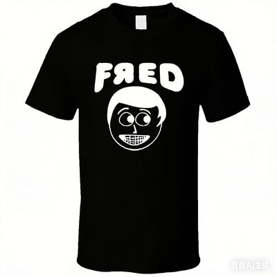 Internet Celebrity Fred Figglehorn Fun Roleplaying Retro 3D Mens and Womens Tshirt Street Fashion Casual Short Sleeved Shirt