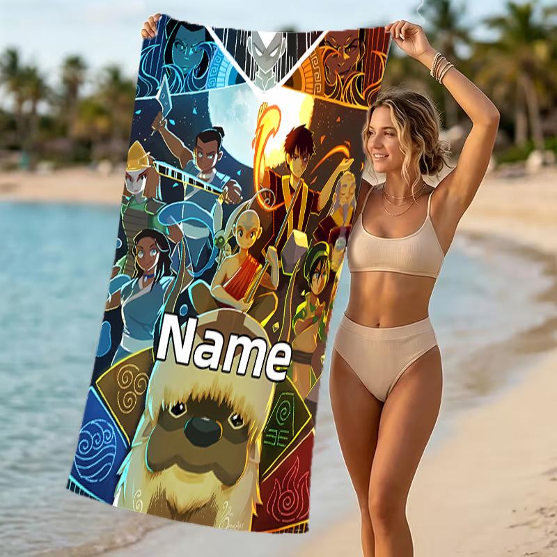 Customizable personalized beach towels Avatar The Last Airbender themed designs.Suitable for the beach, yoga, sports;ideal as beach accessories