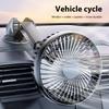 Car Suction Fan Rotatable Adjustable Windshield Fan With Strong Suction Low Noise Telescopic Compact 3-Speed Settings Air