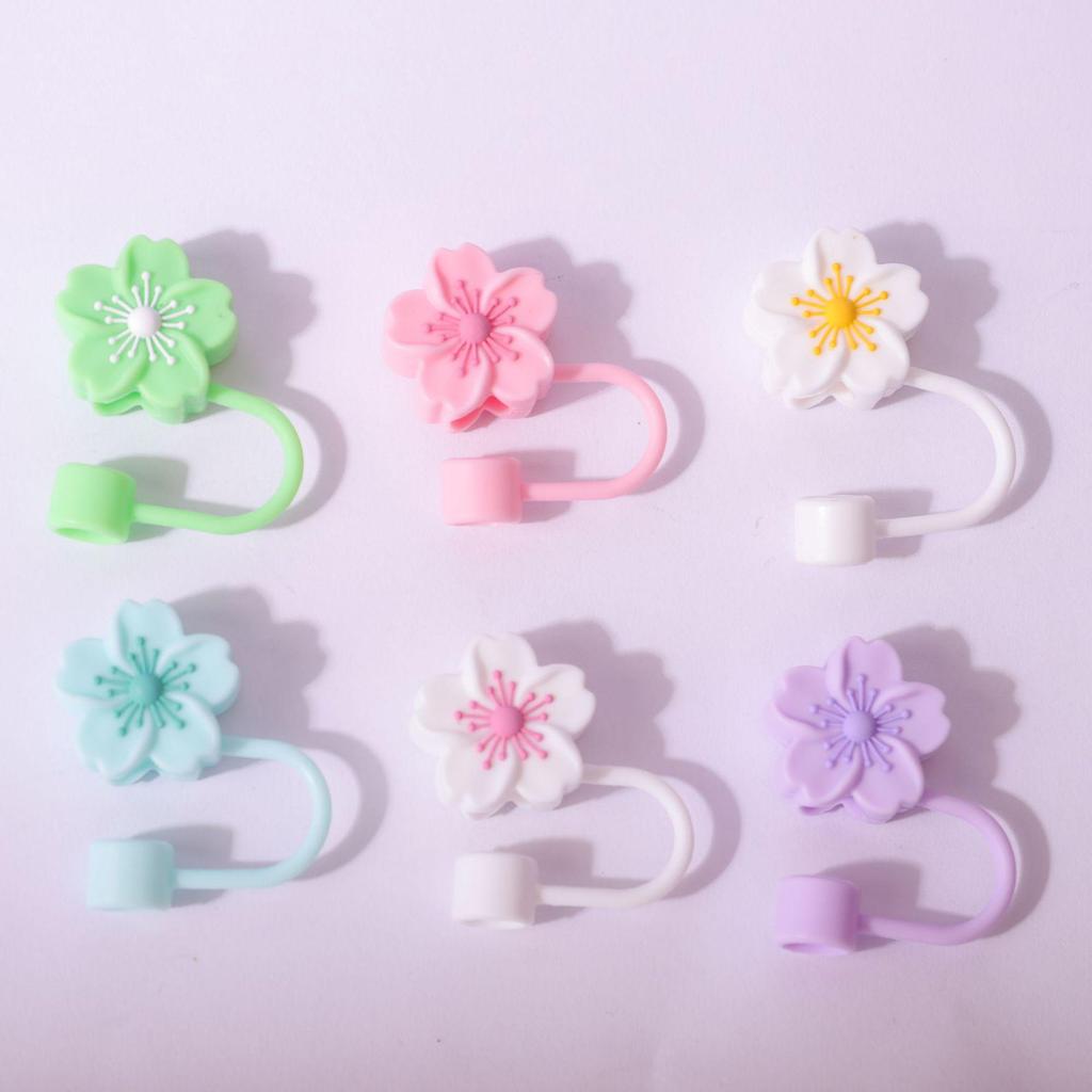 10mm Thick Cartoon Begonia Flower Straw Cap Dust Cover