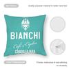 Luxury B-Bianchi Logo Pillow Case Sofa Living Room Bedroom Double-Sided Printing Square Cushion Nap Time Pillow Case