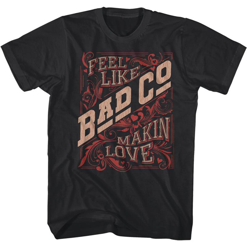 Bad Company Feel Like Makin Love Unisex T-Shirt Straight Shooter Album Rock Band XL