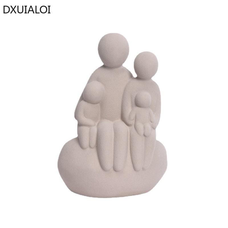 Modern Minimalism Abstract Character Decorations Ceramic Couple Ornaments Valentine's Day Gift Home Decoration Accessories