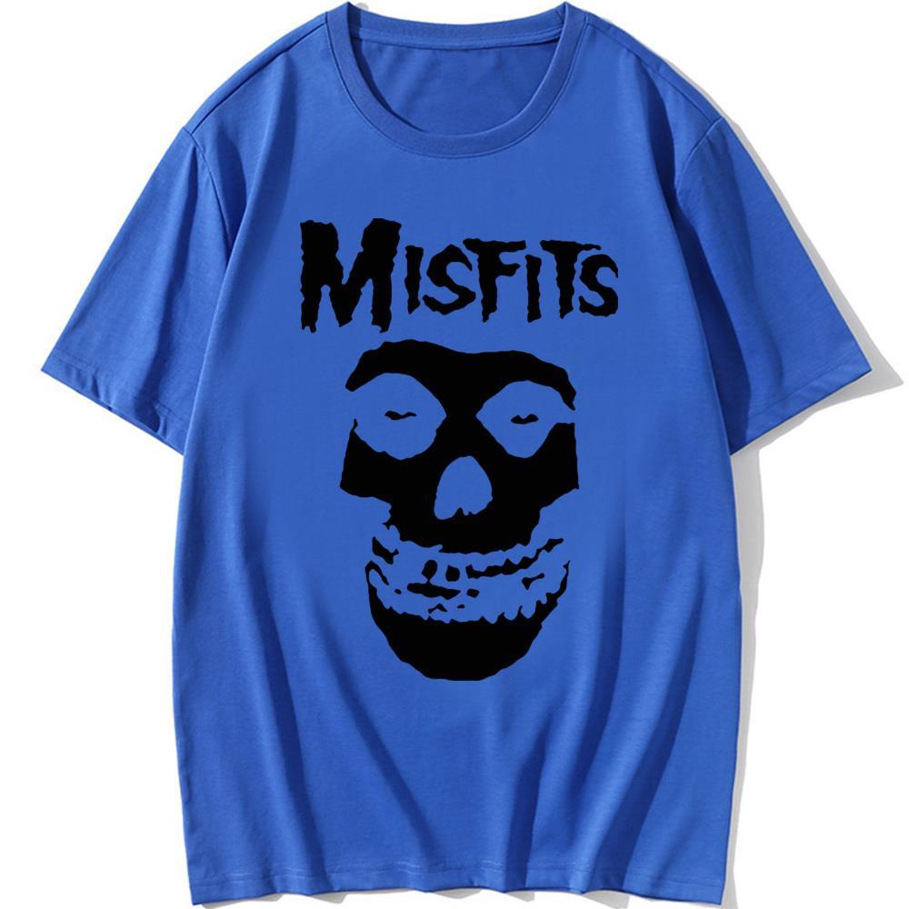 New Men's Hip-hop Punk Skull Misfits Brand Cotton Short-sleeve T-shirt Marve Graphic T Shirts  Harajuku  Graphic T Shirts