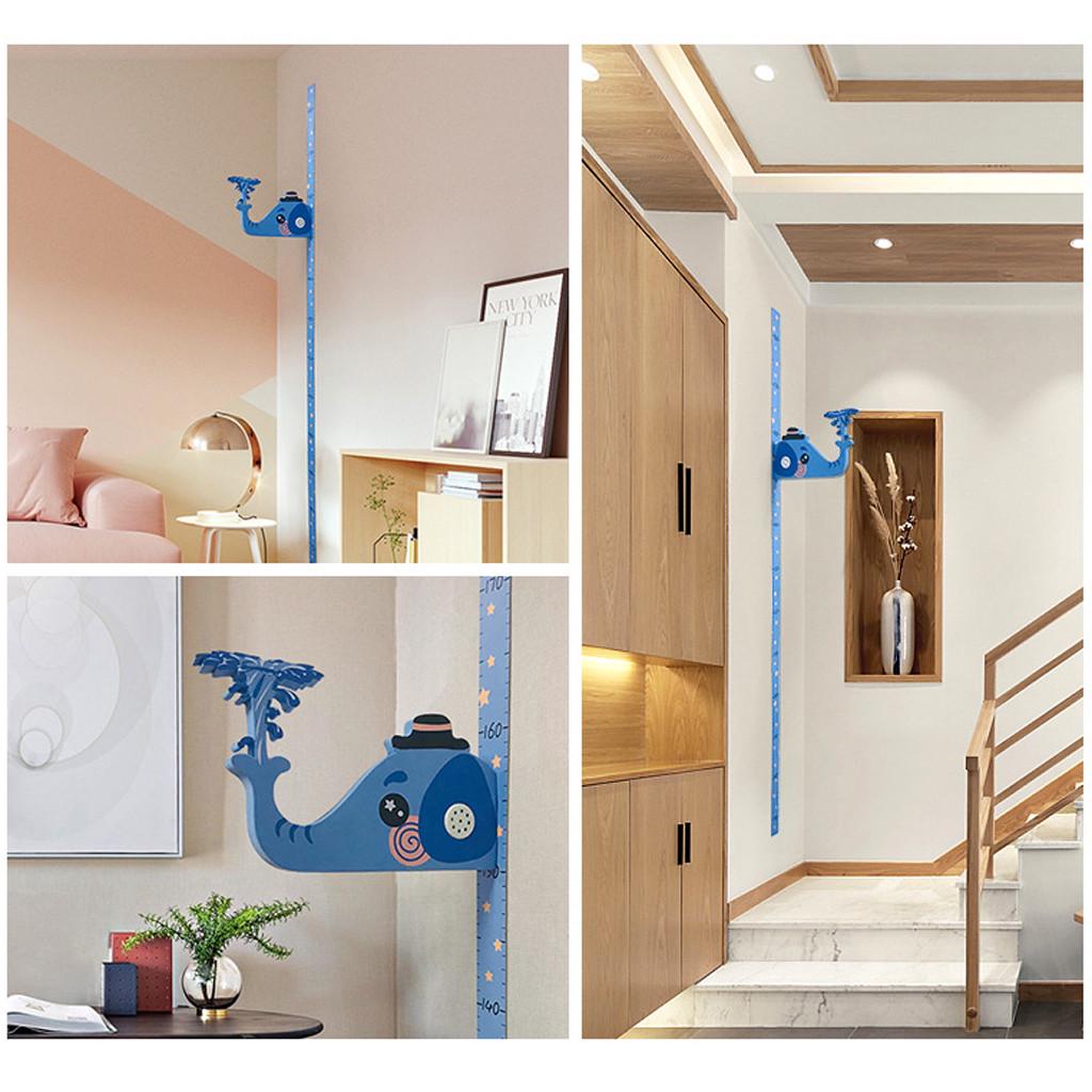 Removable Children 3D Height Chart Measure Wall Sticker Decal for Kids Baby Room
