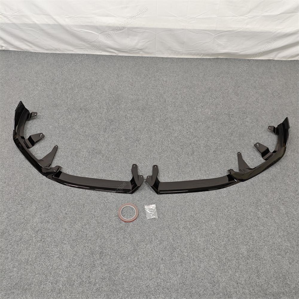MP Style Front Bumper Spoiler Lip Diffuser Splitter Gloss Black Kit For BMW G60 G61 520i 520d 530e 550e i5 M60 M-Sport 2023-2025 Gloss Black