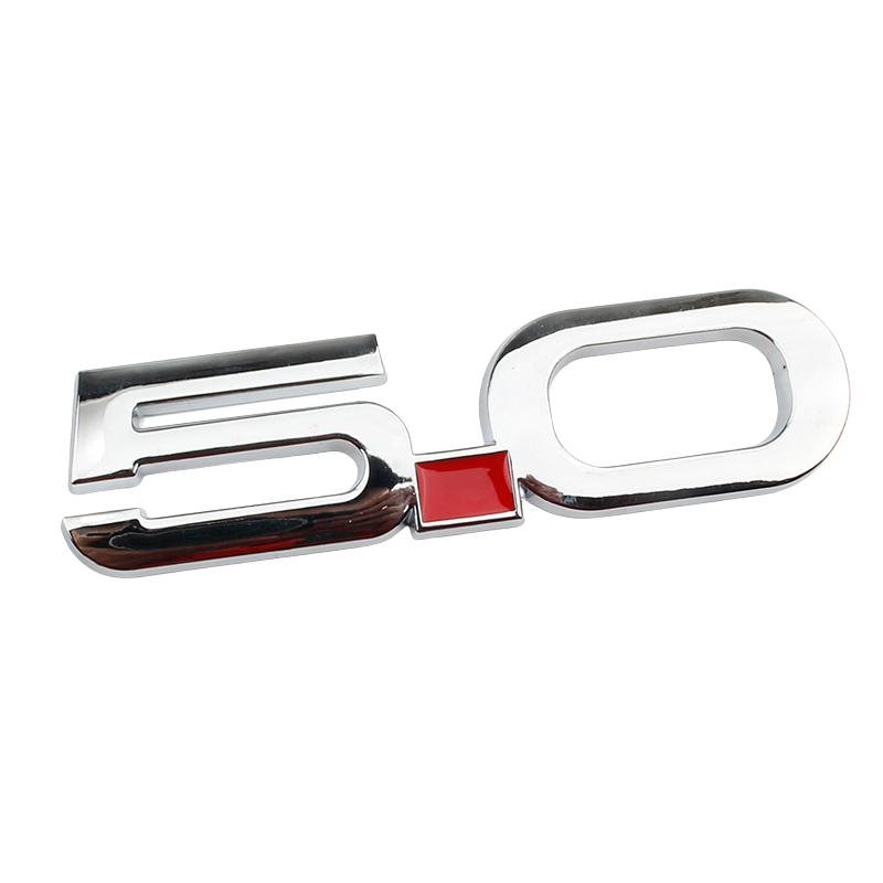 VVBK3 Car 3D Metal 5.0 Logo Decals Sticker For Ford Mustang GT GT50 2021 2020 2019 2018 Rear Trunk Body Badge Emblem Styling Stickers
