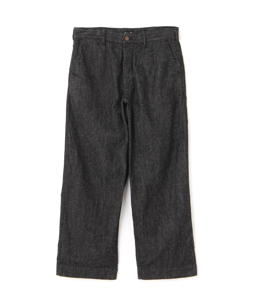 Schott NYC JAPAN NEP DENIM FIELD PANTS, Men's, Size 36, Black, 782-4111007