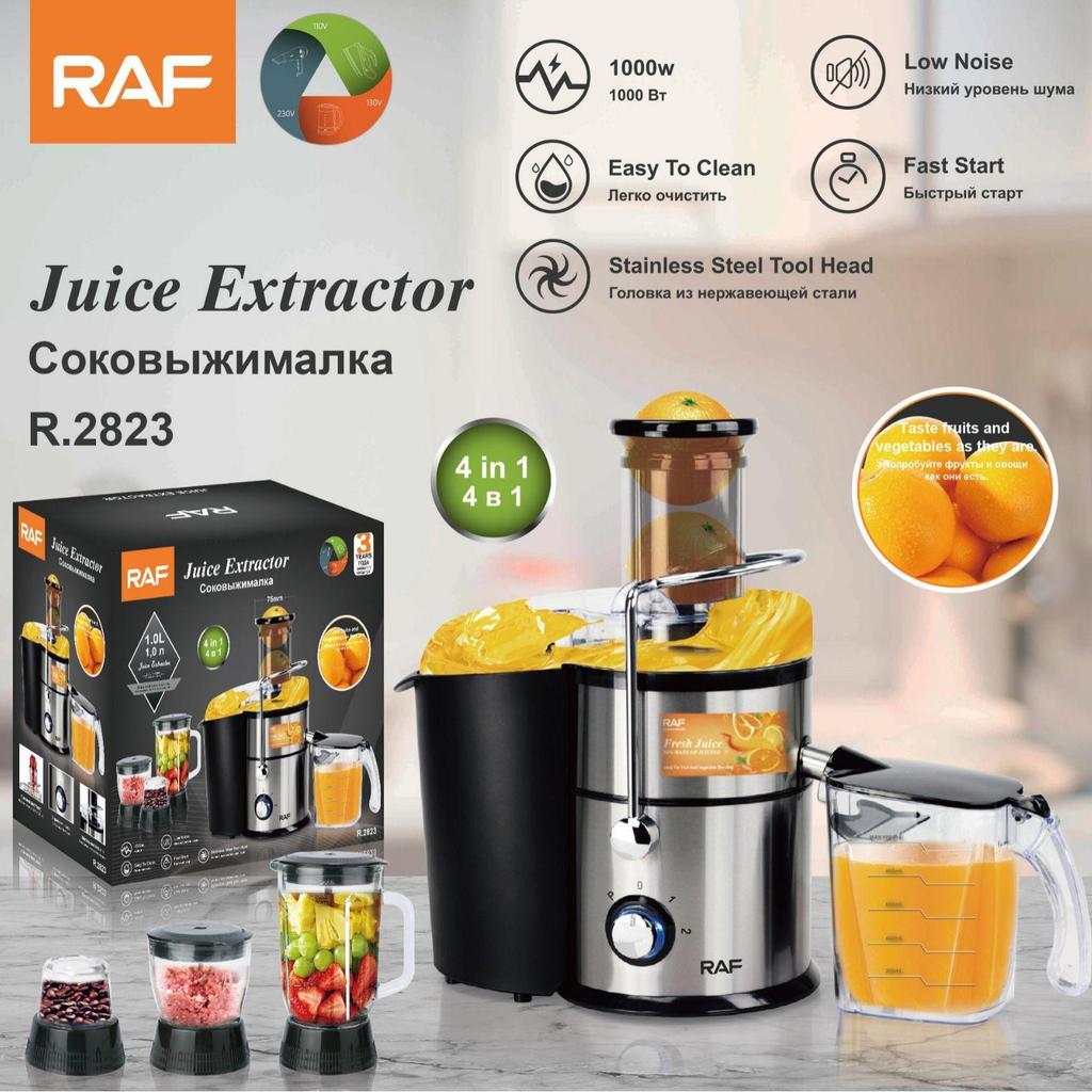 4-in-1 Multifunctional Juicer & Grinder: European Standard, Pulp-Free Food Processor