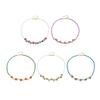 Korean Sweet Cool Resin Flower Charm Beaded Pendant Necklace for Women Girls Fashion Choker Necklace Party Jewelry Gift