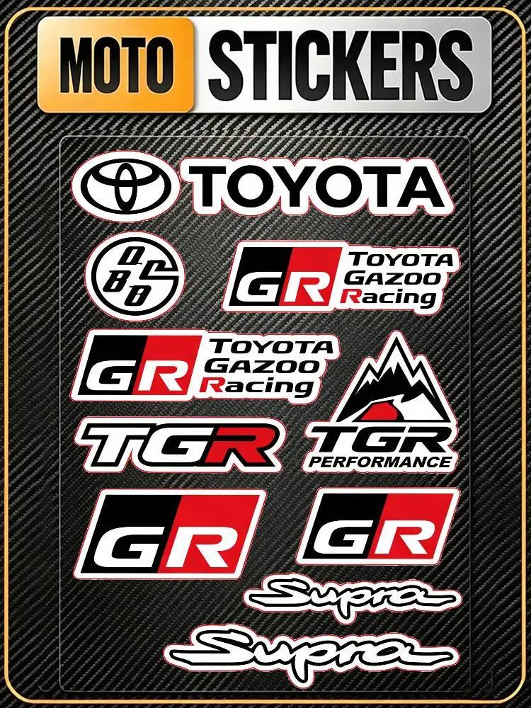 FOR TOYOTA TRO GR High Visibility Reflective Waterproof Decal Scratch Hide Sticker Fit Car Motorcycle Helmet Refrigerator