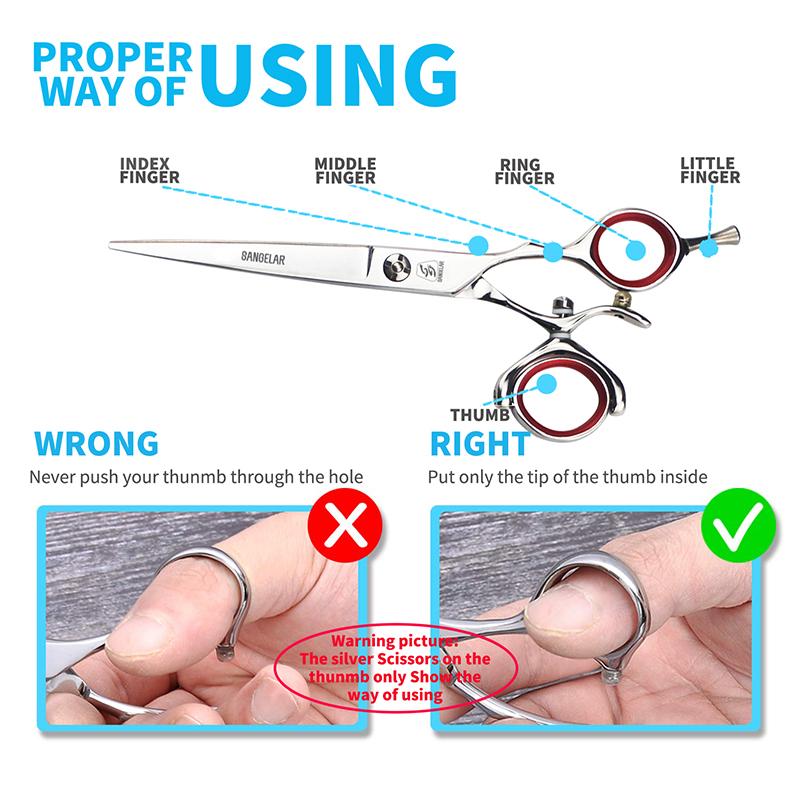 SANGELAR 6-Zoll-Top-Haarscheren-Set mit drehbarem Griff, professionelles Friseur- und Friseur-Set, professionelles Friseur- und Friseurscheren-Set