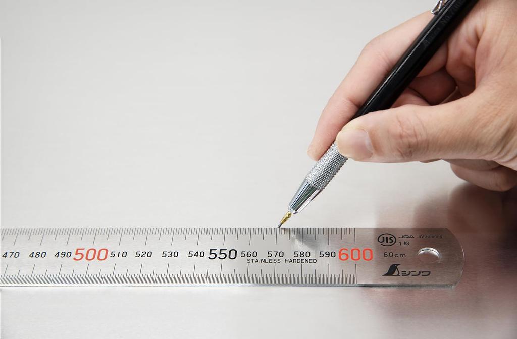 Shinwa Sokutei Stainless Steel JIS Class with Red 14036 Ruler, 60cm, 1, Numbers,